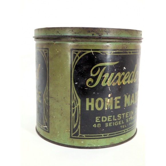 VTG RARE Tin Tuxedo Brand Home Made Cheese Edelstein Dairy Brooklyn New York - Picture 3 of 9